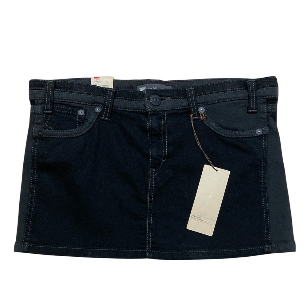 Levi’s Low Twist Mini Skirt Denim Black Wash Women’s 5/W29 Casual Low Rise 2012